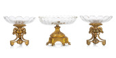 3PC CONTINENTAL BRONZE & GLASS