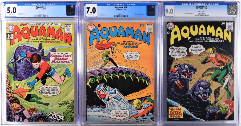 3PC DC COMICS AQUAMAN SILVER AGE