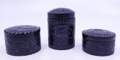 3pc Denny Dixon Argillite Carv