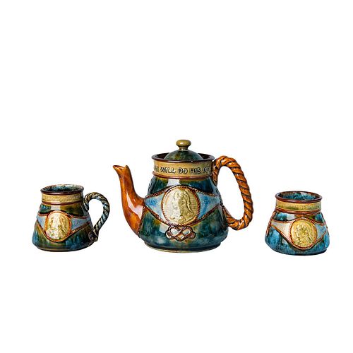 3PC DOULTON LAMBETH STONEWARE