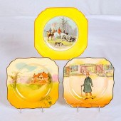 3PC DOULTON + WEDGWOOD SQUARE