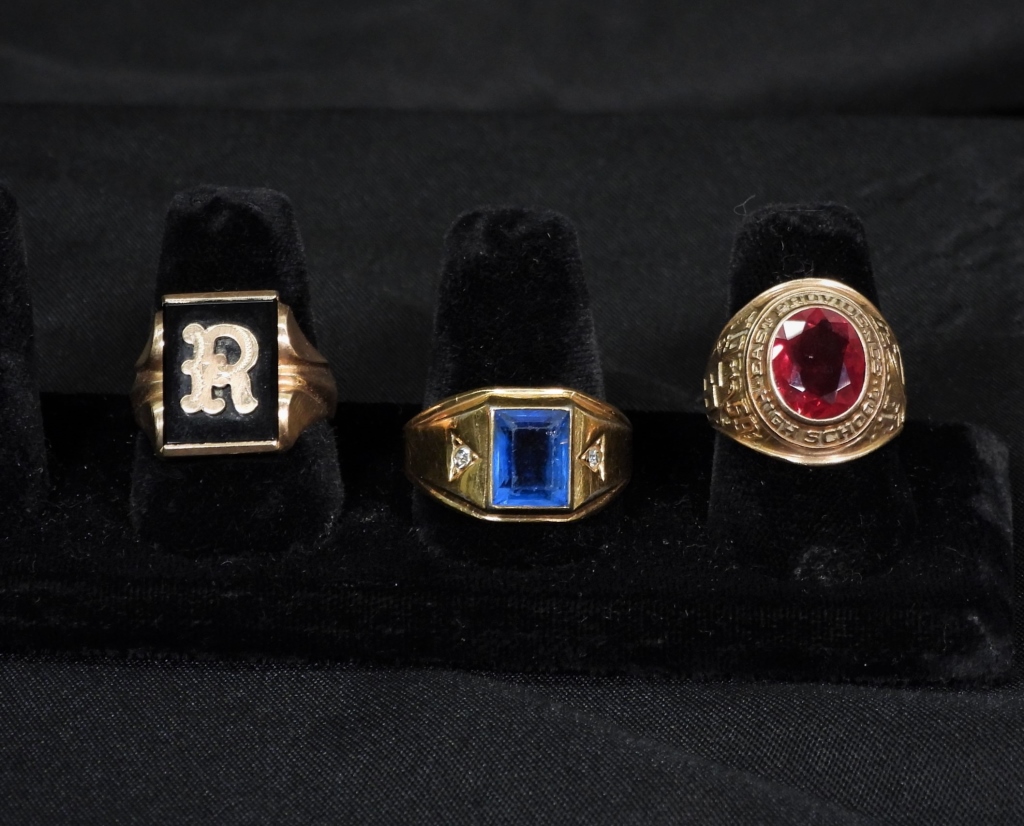 3PC ESTATE 14K & 18K GOLD RINGS