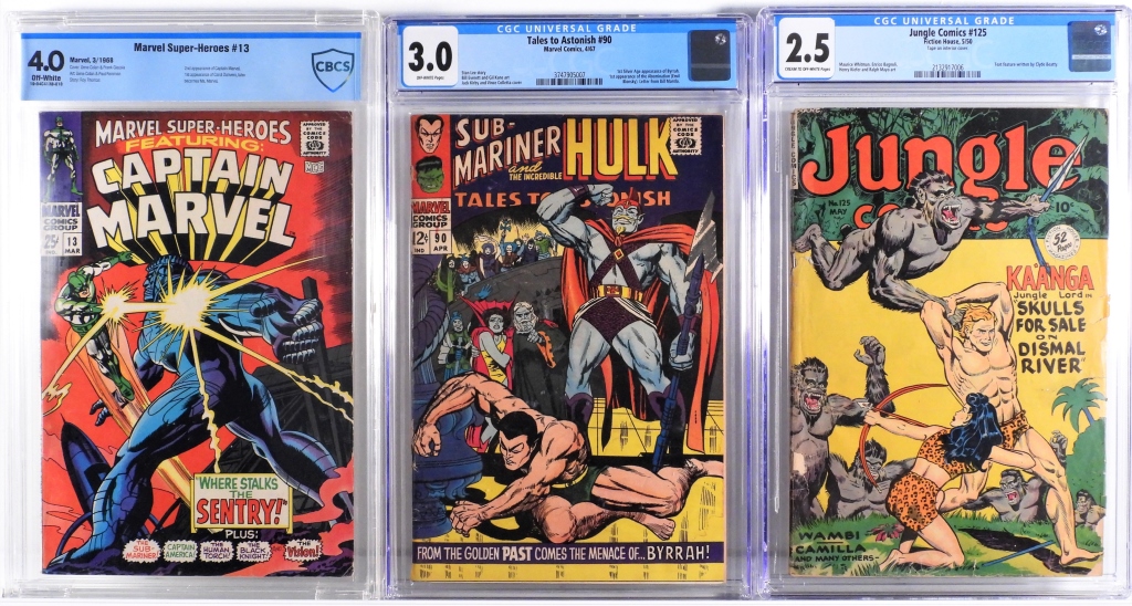 3PC FICTION HOUSE MARVEL COMICS CGC
