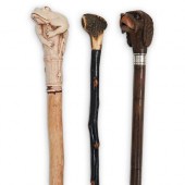 (3PC) FIGURAL WALKING STICK GR