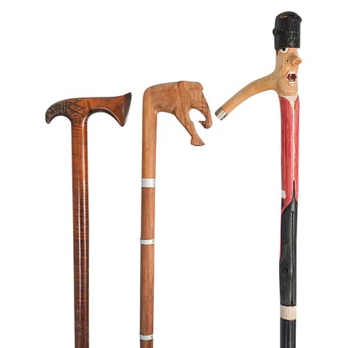 (3PC) FIGURAL WALKING STICK