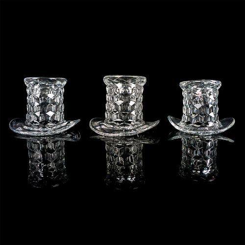3PC FOSTORIA GLASS HAT TOPPER