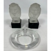 3pc French Crystal Lions. LALI