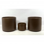 3pc Gainey Brown Glaze Ceramic