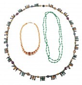 3PC GLASS BEAD NECKLACE GROUP: