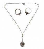 3PC GROUP: ANTIQUE STERLING SI