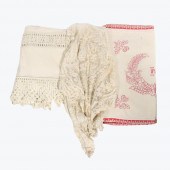 3PC GROUP OF ANTIQUE LINENS AN