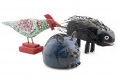 3PC GROUP OF FOLK ART ANIMALS