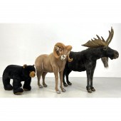 3pc HANSA Plush Animal sculptu