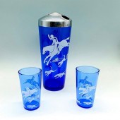 3PC HAZEL ATLAS COBALT BLUE CO