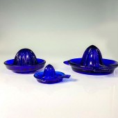3PC HAZEL ATLAS COBALT BLUE GL