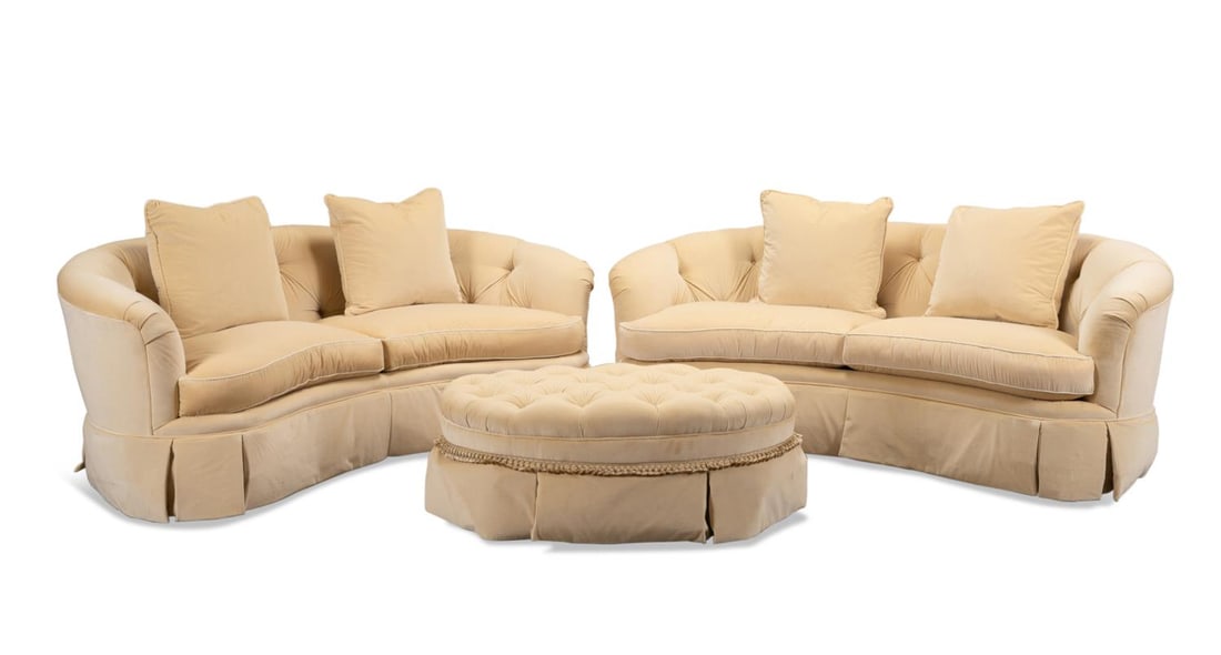 3PC HEIRLOOM CREAM UPHOLSTERED