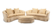 3PC HEIRLOOM CREAM UPHOLSTERED