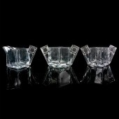 3PC HEISEY CRYSTAL SUGAR AND C