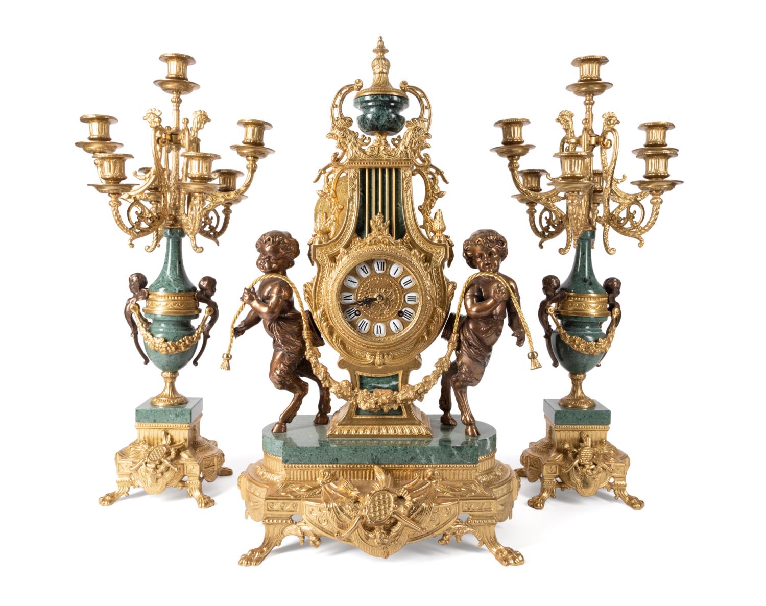 3PC IMPERIAL NEOCLASSICAL GARNITURE