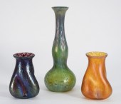 3PC IRIDESCENT AUSTRIAN ART GL