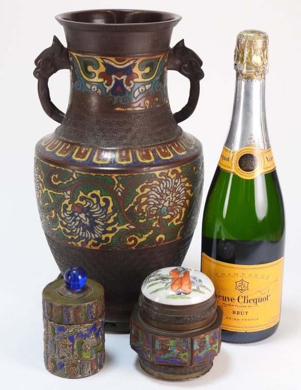 3PC JAPANESE CHINESE CLOISONNE