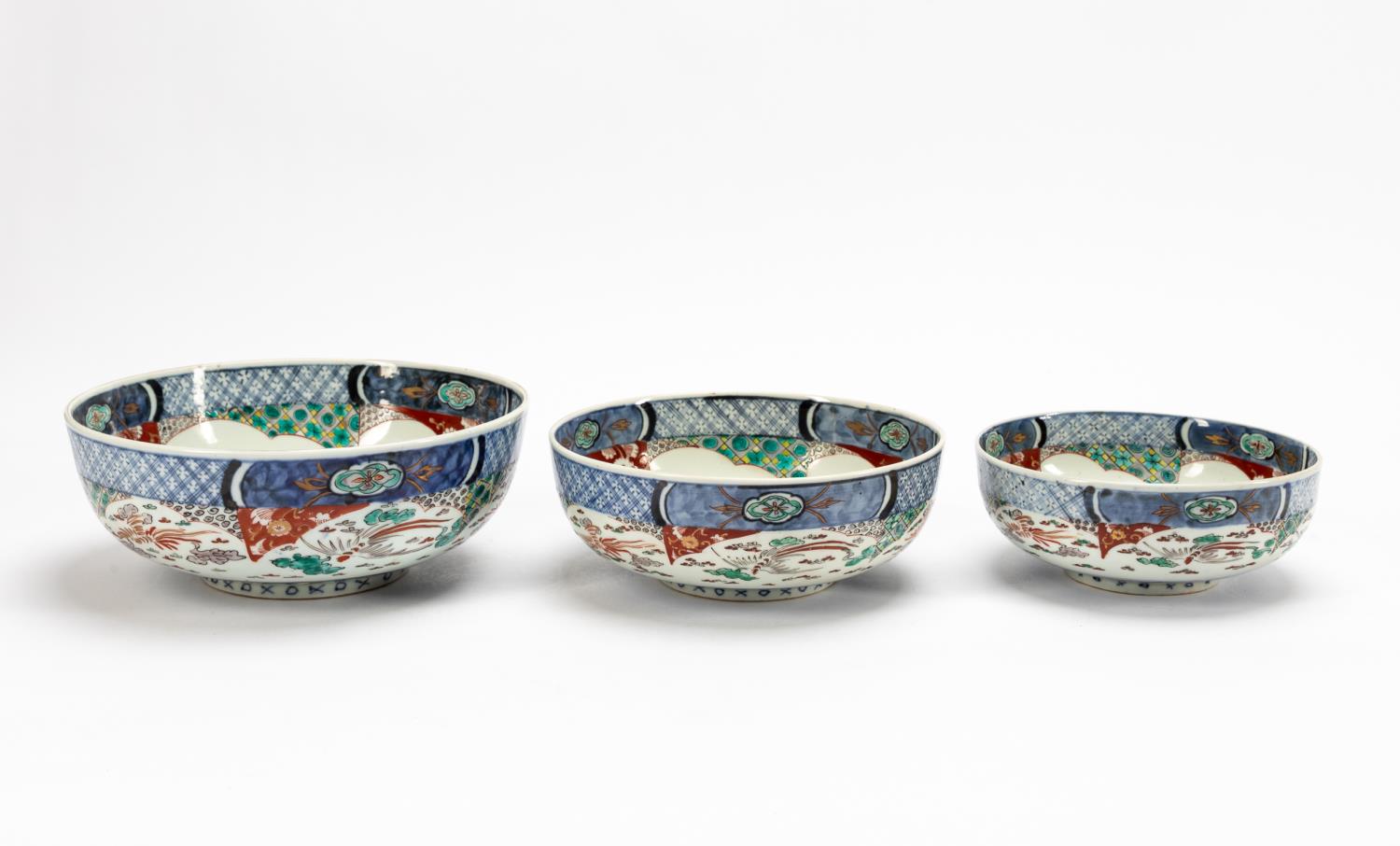 3PC JAPANESE PORCELAIN IMARI