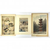 3pc Japanese Wood Block Prints