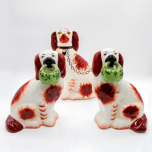 3PC KENT STAFFORDSHIRE WARE DOG