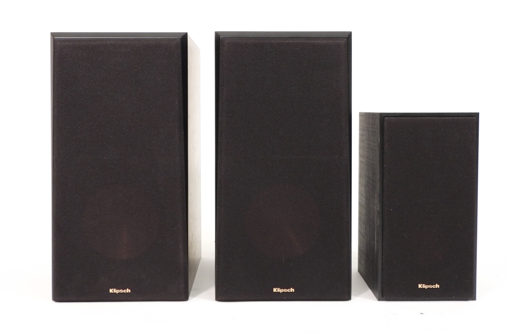 3PC KLIPSCH BLACK VINYL BOOKSHELF