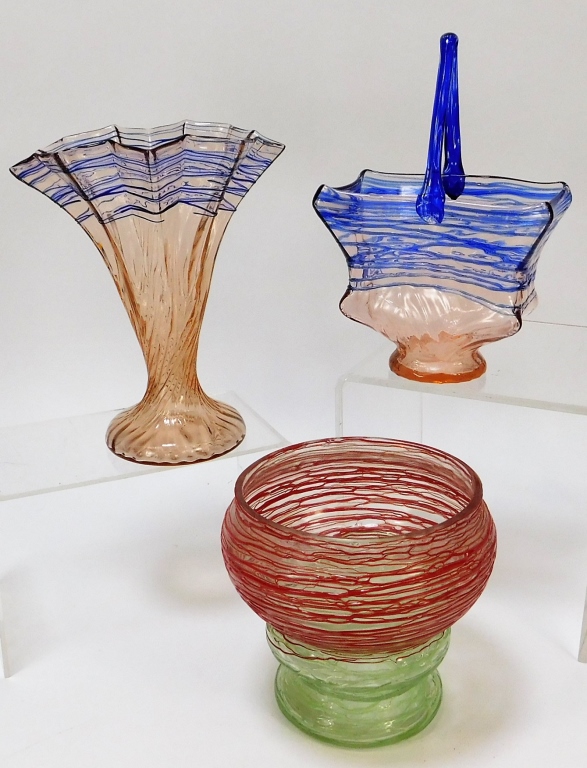 3PC KRALIK THREADED BOHEMIAN ART