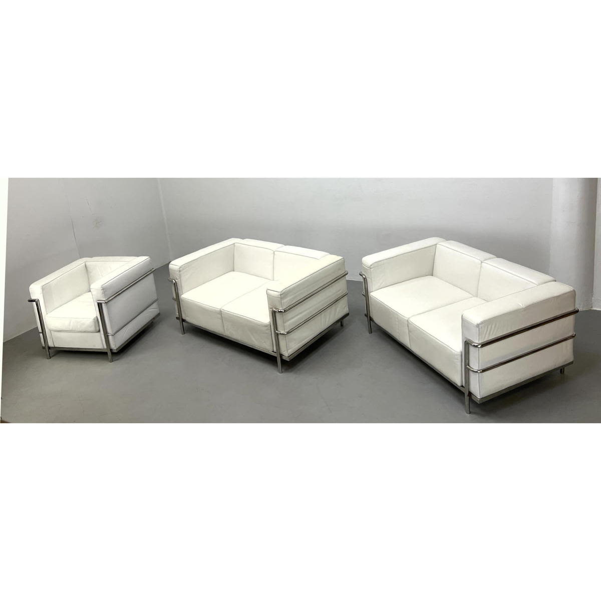3pc Le Corbusier style Sofa, Love