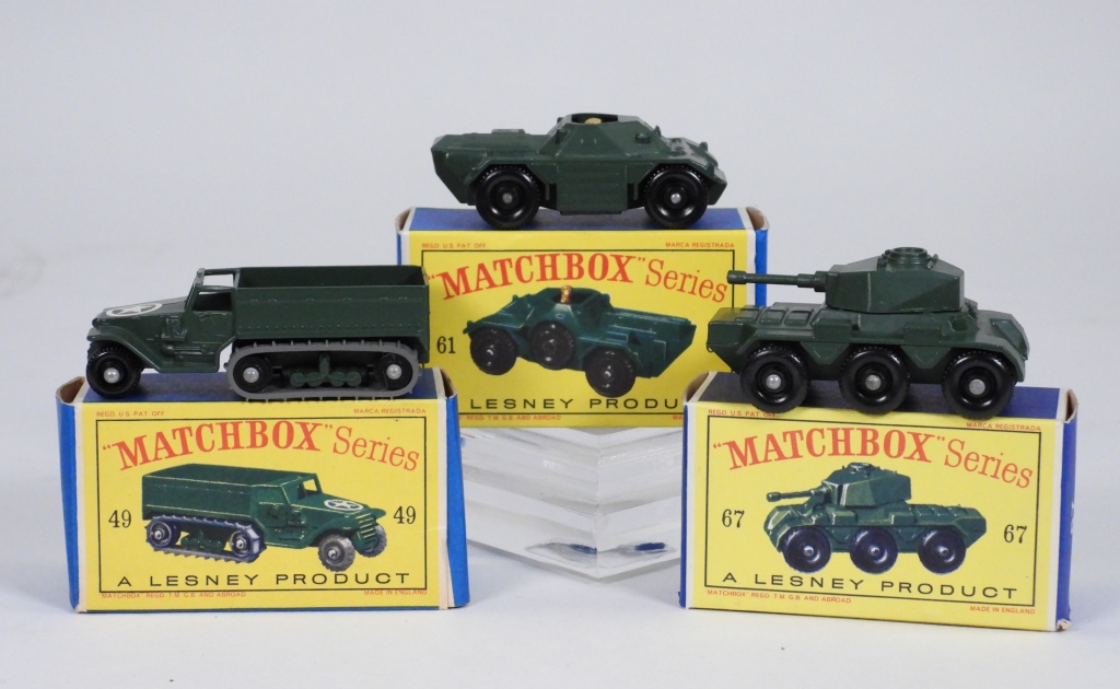 3PC LESNEY MATCHBOX MILITARY ARMY