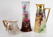 3PC LIMOGES HANDPAINTED PORCEL