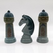 3PC LLADRO CHESS PORCELAIN PIE