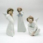 3PC LLADRO PORCELAIN ANGEL FIG