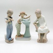 3PC LLADRO PORCELAIN CHILDREN