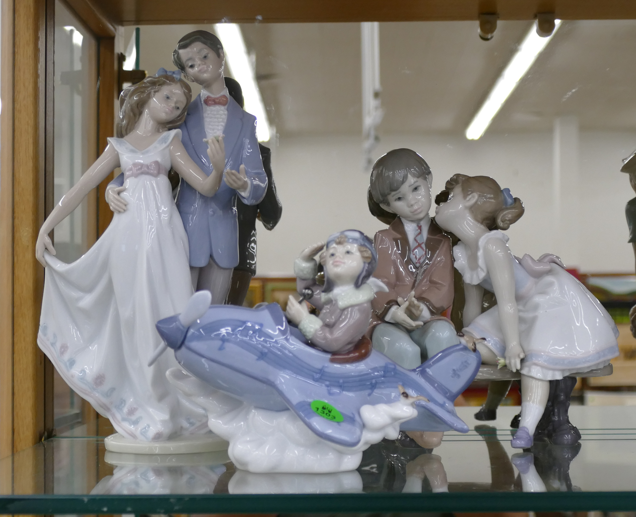 3pc Lladro Porcelain Figurines with