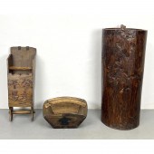 3pc lot Asian wooden decorativ
