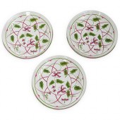 (3PC) LYNN CHASE PAINTED GLASS