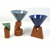 3pc LYNNE CHYTILO Abstract Pot