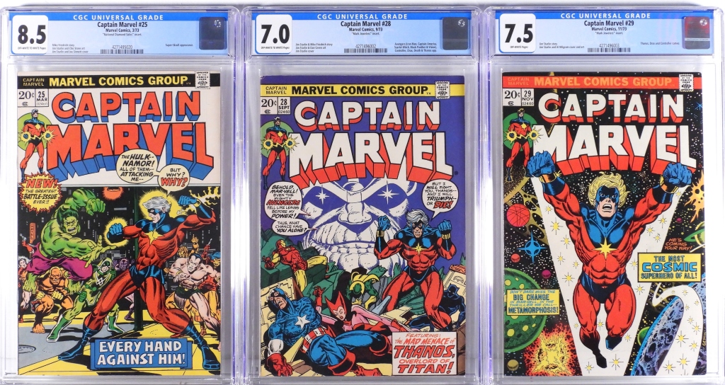 3PC MARVEL COMICS CAPTAIN MARVEL