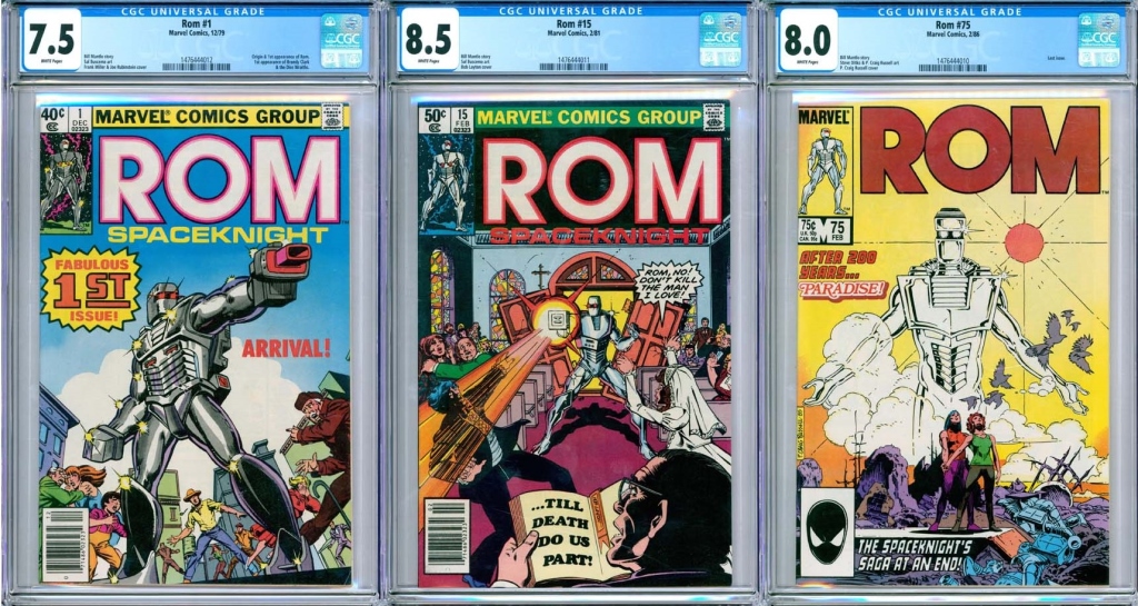 3PC MARVEL COMICS ROM #1 #15 #75
