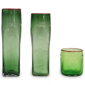 (3PC) MICHAEL SOSIN ART GLASS