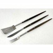 3pc Mid Century sculptural gri