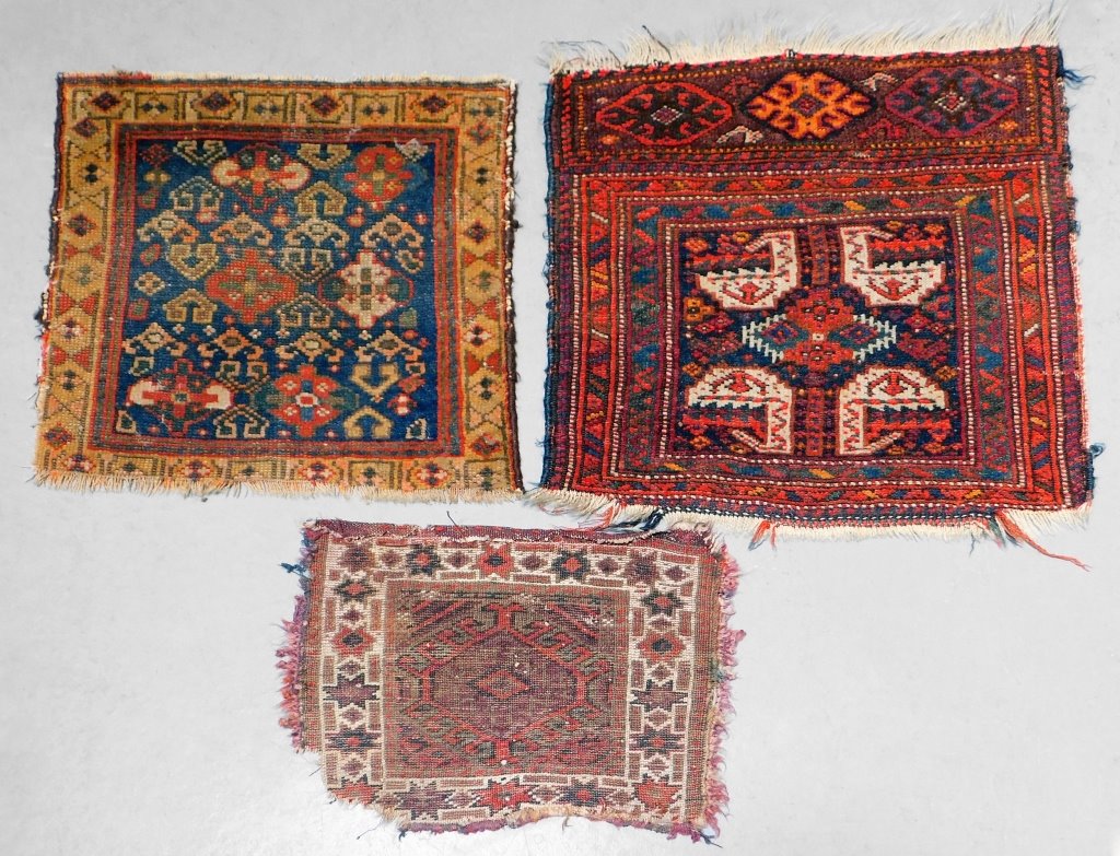 3PC MIDDLE EASTERN BAG FACE RUGS
