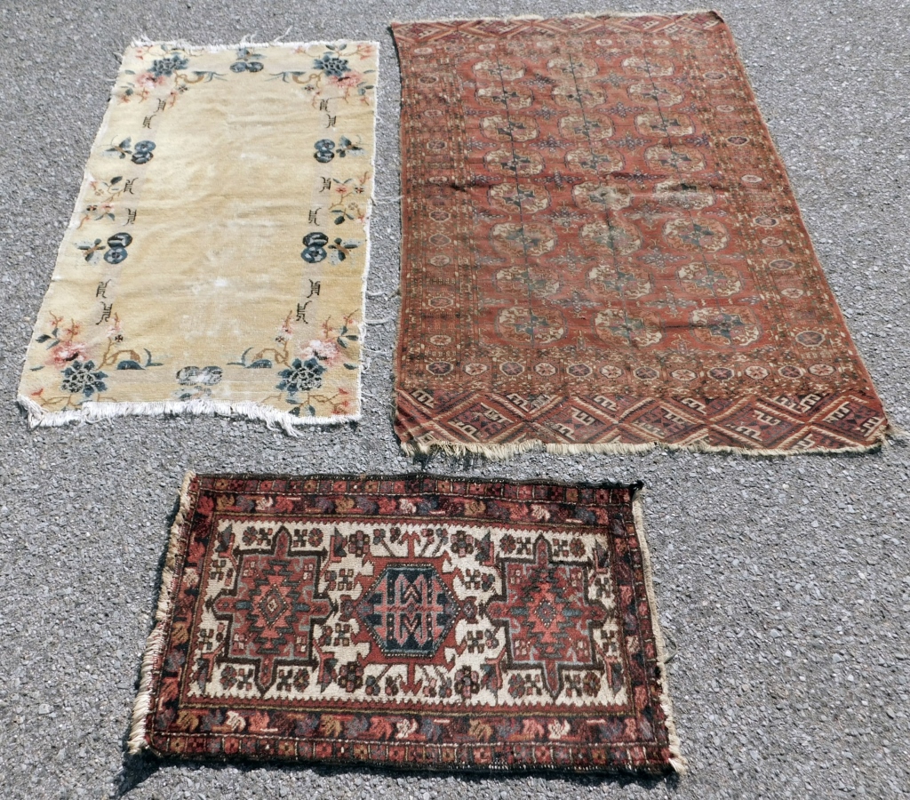 3PC MIDDLE EASTERN & CHINESE RUGS