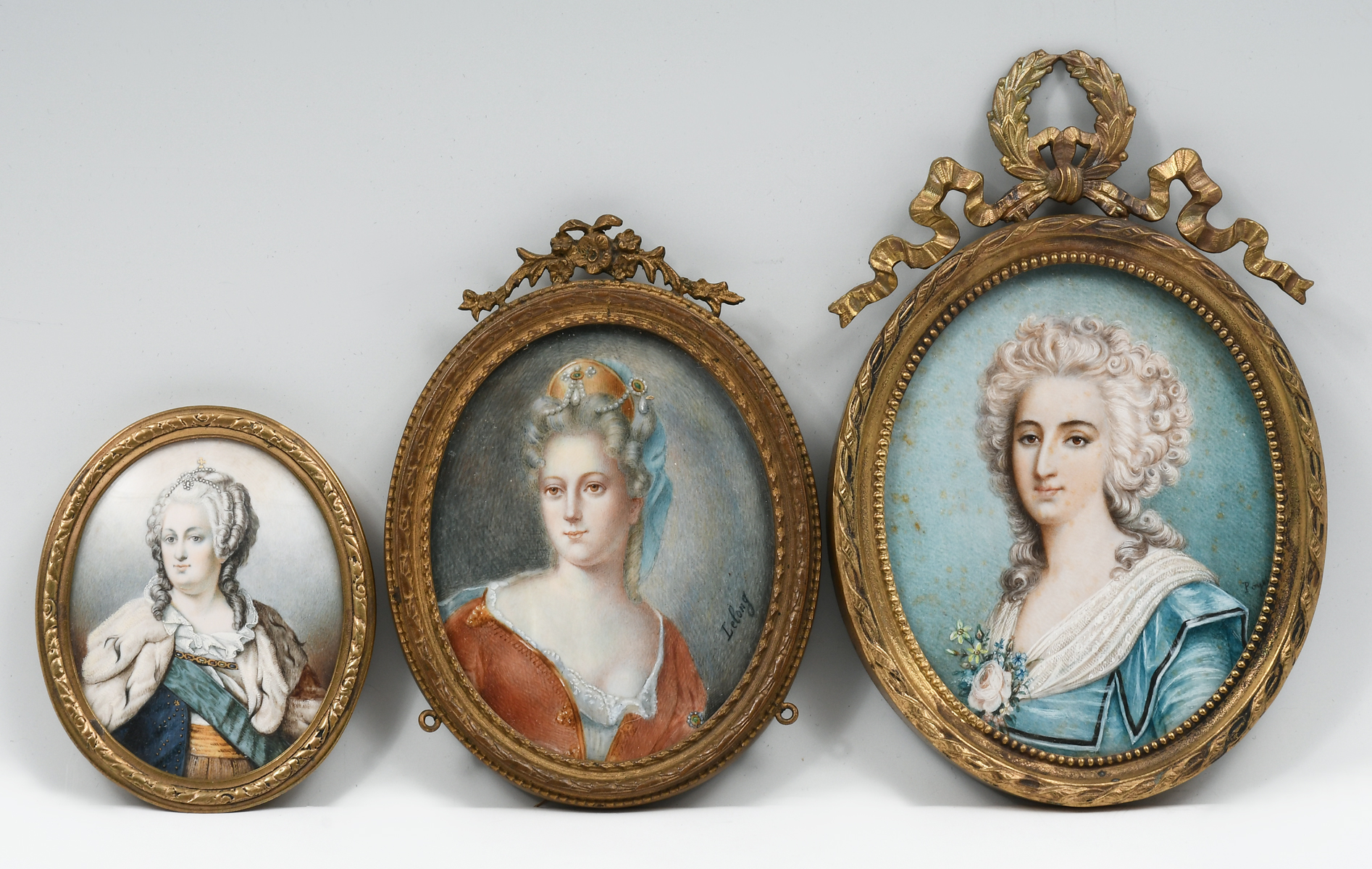 3PC. MINIATURE PAINTING LOT: 1)