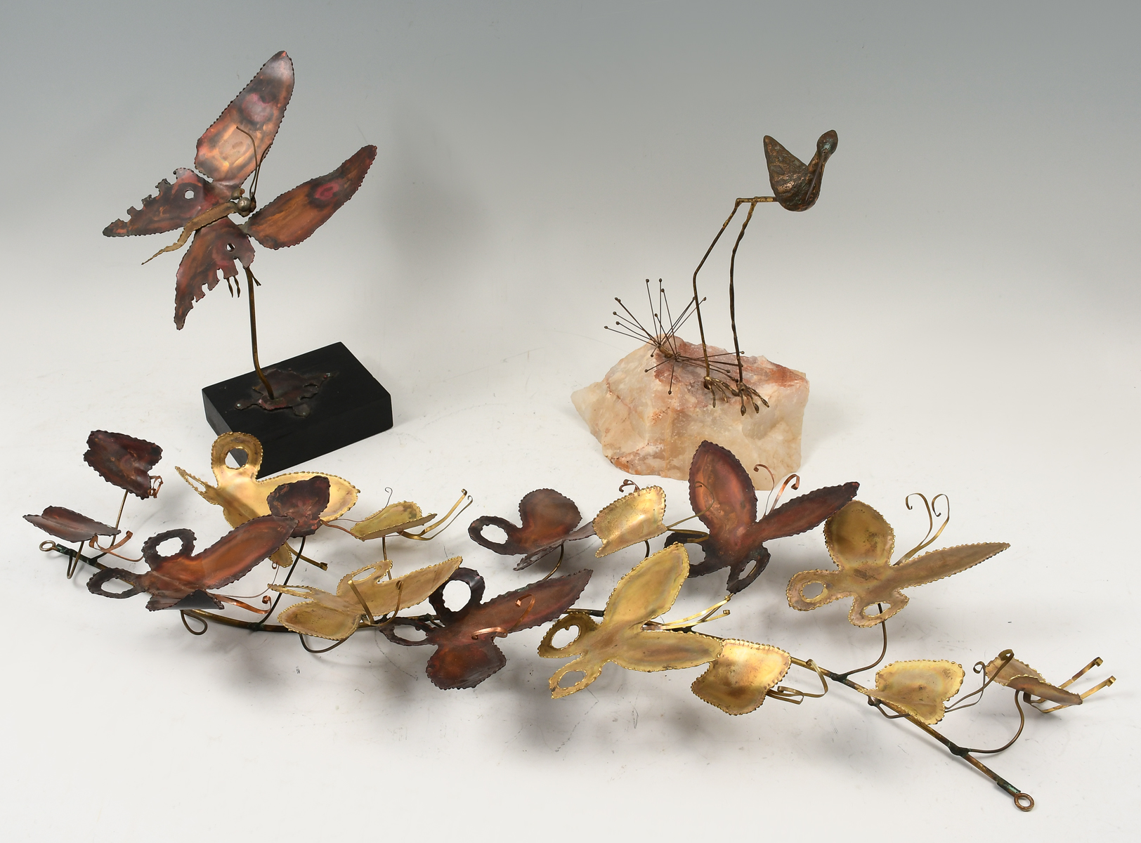 3PC. MIXED MEDIA MID-CENTURY MODERN