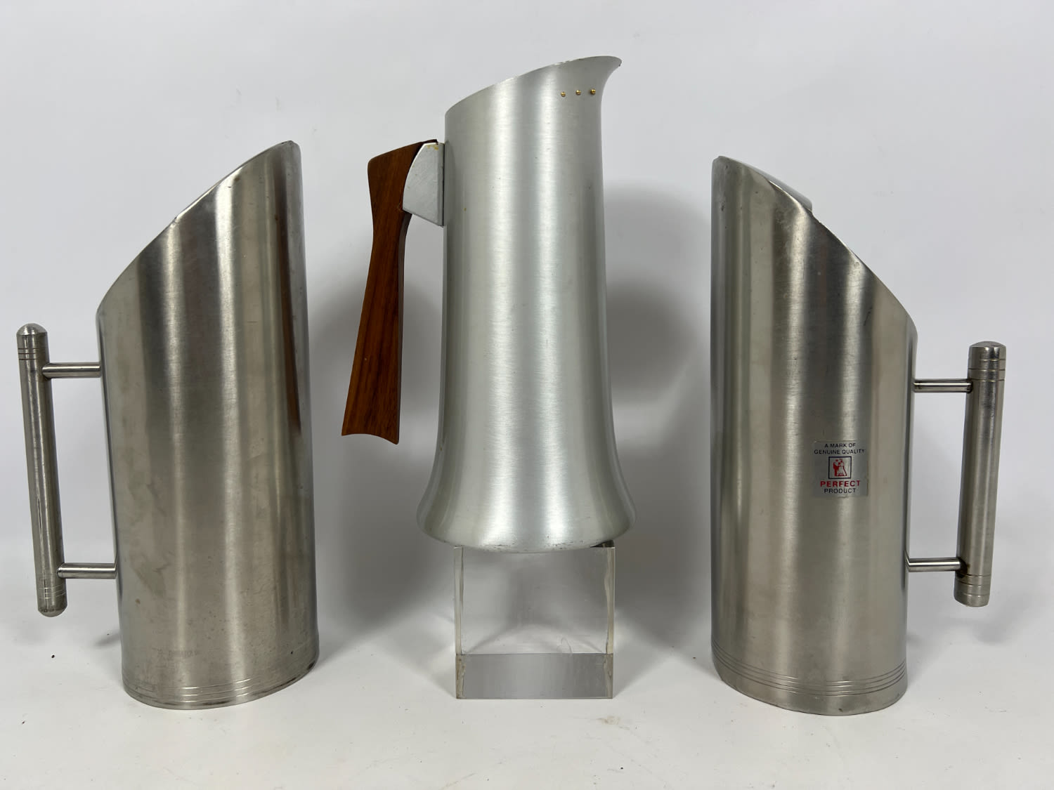 3pc Modernist Serving Pitchers. Two