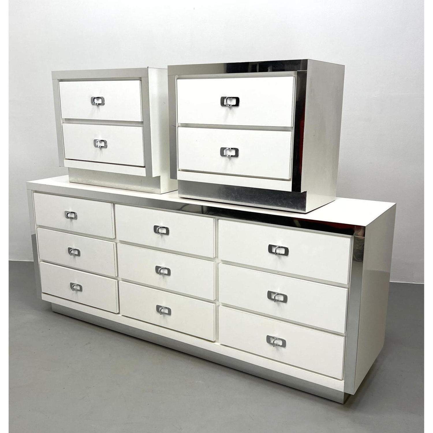 3pc Modernist White Laminate